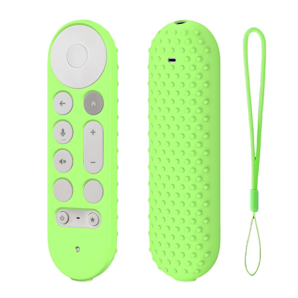 Silicone Remote Case with Lanyard Protective Controller Sleeve Skin Shockproof Remote Protective Case for Google TV Streamer 4K