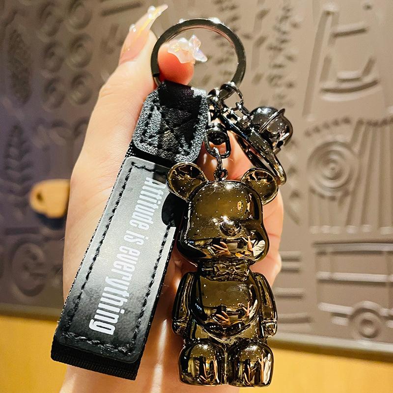Cartoon Keychain Car Keyring Bear Pendant Key Ring Car Accessories