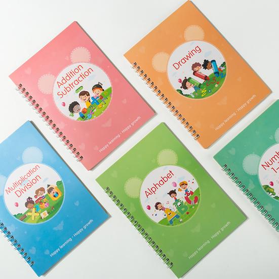 Grooved Writing Practice Book for Kids Ages 3-5 Reusable Handwriting Copybook with Magical Ink Preschool Learning Activities Letter Tracing Workbook