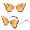 Cyklistické sluneční brýle s motýly pro ženy s UV ochranou, vintage bezrámové sluneční brýle, dekorace na brýle