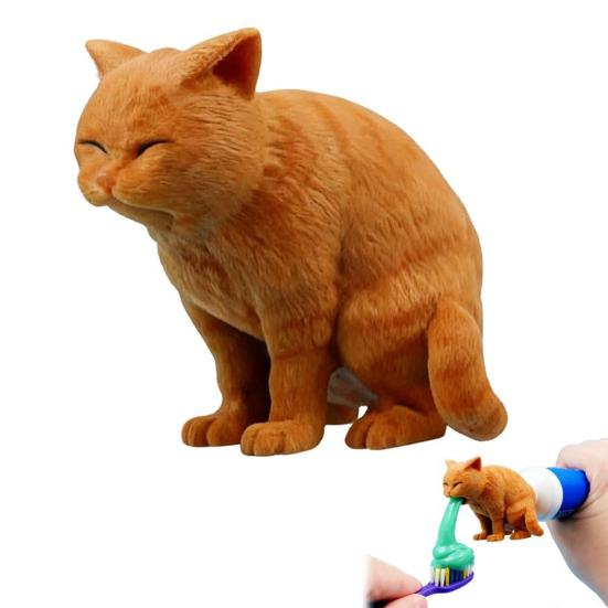 Funny Pet Toothpaste Dispenser Pooping Dog Toothpaste Tube Topper Cat Vomiting Toothpaste Dispenser Gag Gift for Family Friends Dog Lovers Pranksters
