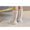Kids Girls Boys Ankle Boots Openwork Side Zip Flat Booties Casual Rubber Sole