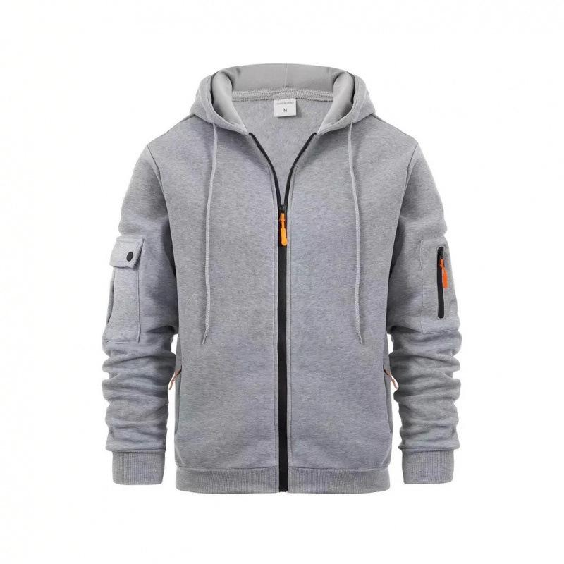 Men's Spring/Autumn Loose Fit Zip-Up Hoodie Jacket