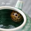 150 ml Yue Kiln Seladon Keramik-Teekanne, handgefertigte Gravur, Dargon-Teemaschine, kleine Teekanne mit Filterloch, Haushalts-Kung-Fu-Teeservice