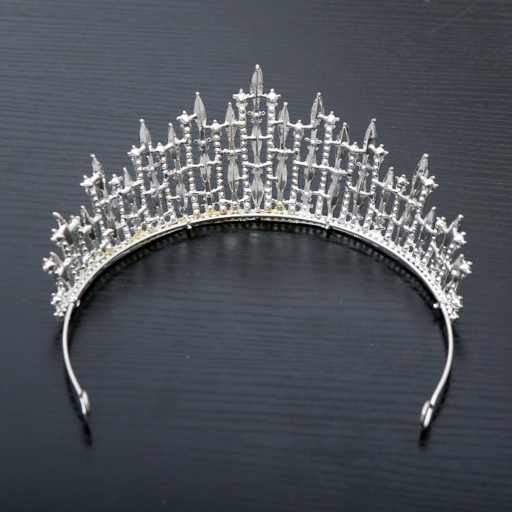 1pc Luxury Bridal Crystal Crown Zircon Wedding Tiara Hair Luxury Heirloom Headpiece for Bride Boho Photoshoot Royal Theme Events