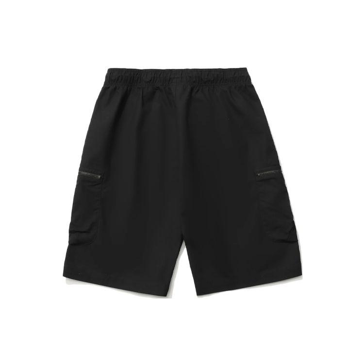 Li Ning Badfive Sports Basketball Series Loose Zipper Pocket Sports Shorts Men shorts Black AKSR157-3