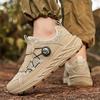 New Rotary Buckle Men's Trekking Shoes Outdoor Platform Hiking Shoes Men Climbing Shoes Mesh Breathable Walking Sneakers For Man