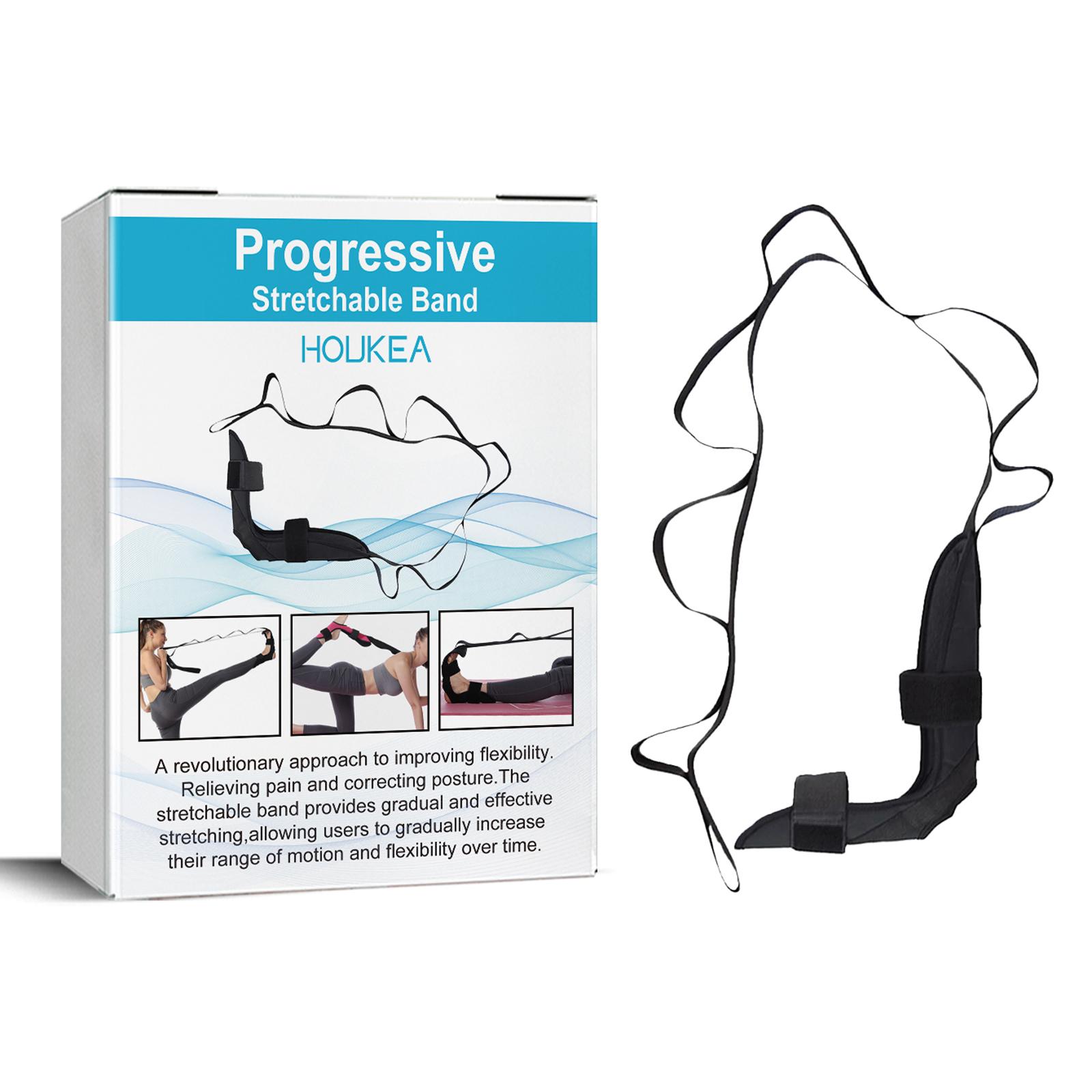 

HOUKEA HKB08-A007-1-WH1 Progressive Stretchable Belt Body Shaping Yoga Stretching Ankle Tension Rope A