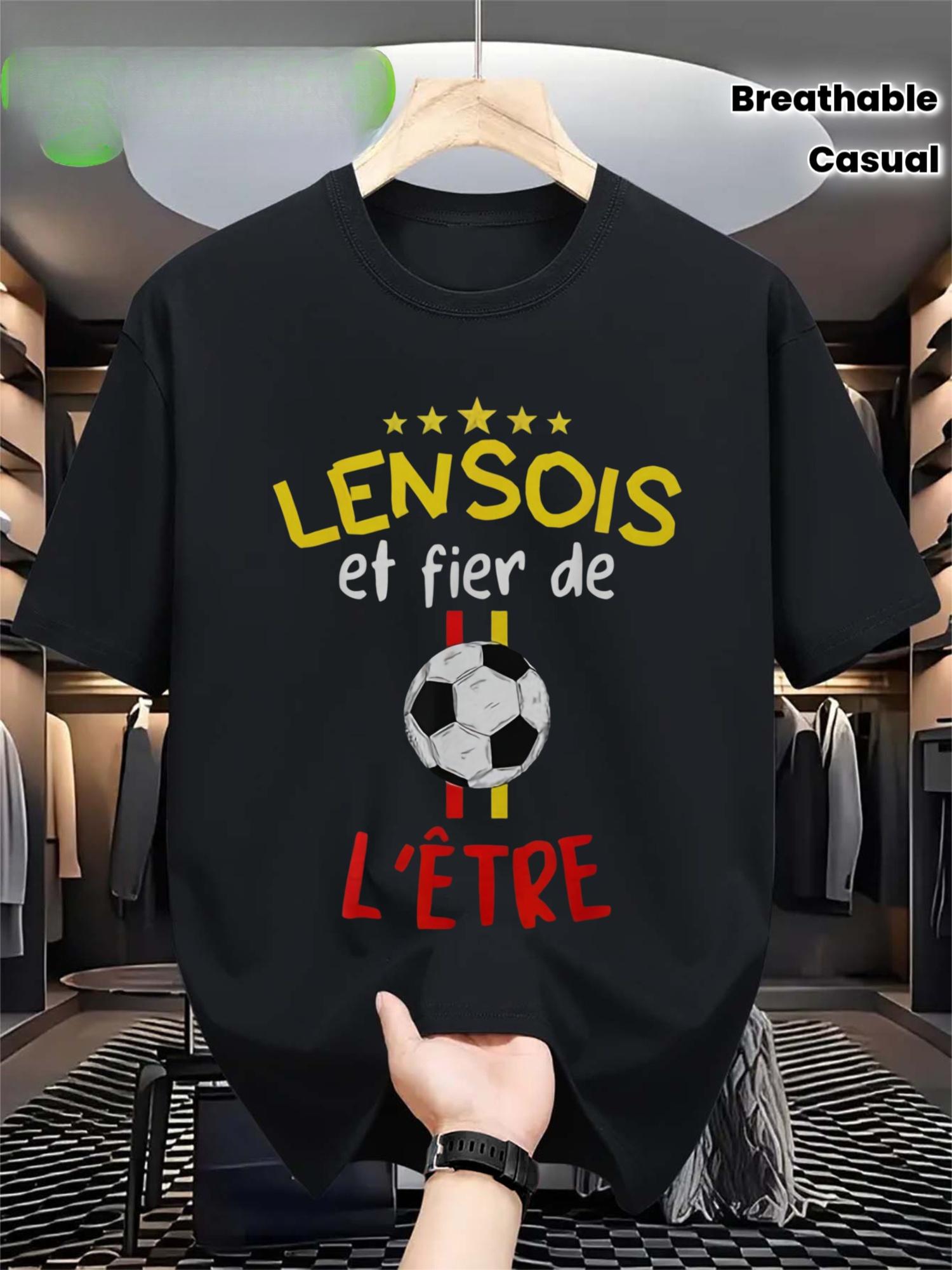 Men S Official Lens T-Shirt Featuring a French And Soccer Logo Design XXL