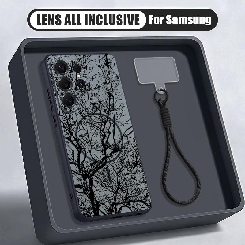 Mandala Flower Pattern Case For Samsung S26 Ultra S25 FE S24 S24 Plus A57 A37 A17 A56 A36 A16 A55 A35 A15 A54 5G Hybrid Magnetic Matte Cover