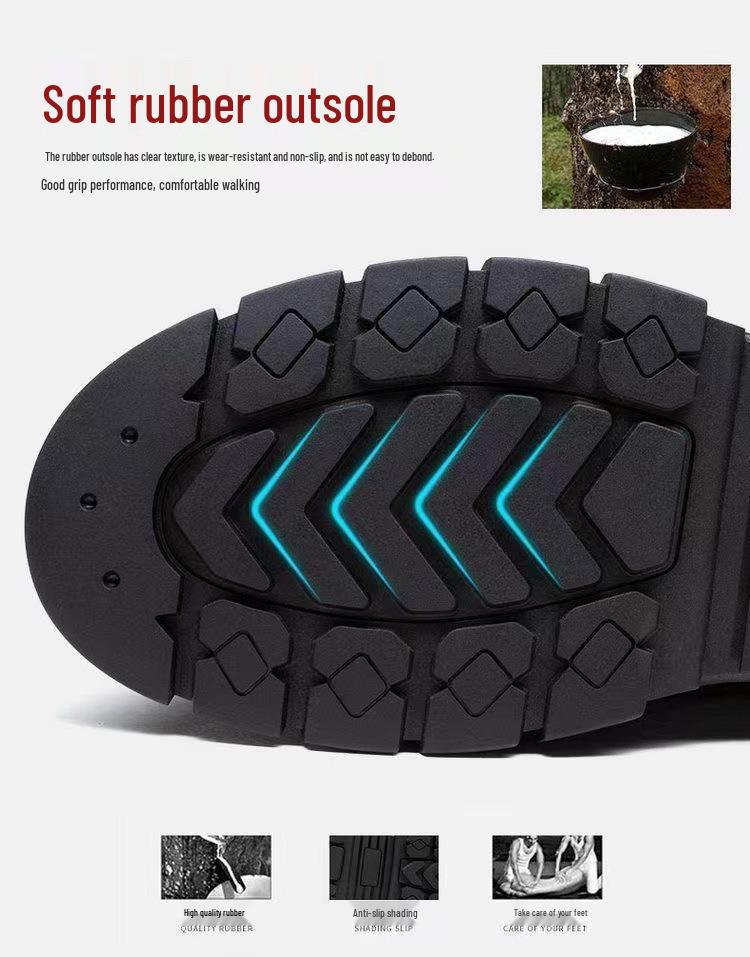 2025 New Men's Korean Style Casual Soft Bottom Breathable Leather Shoes