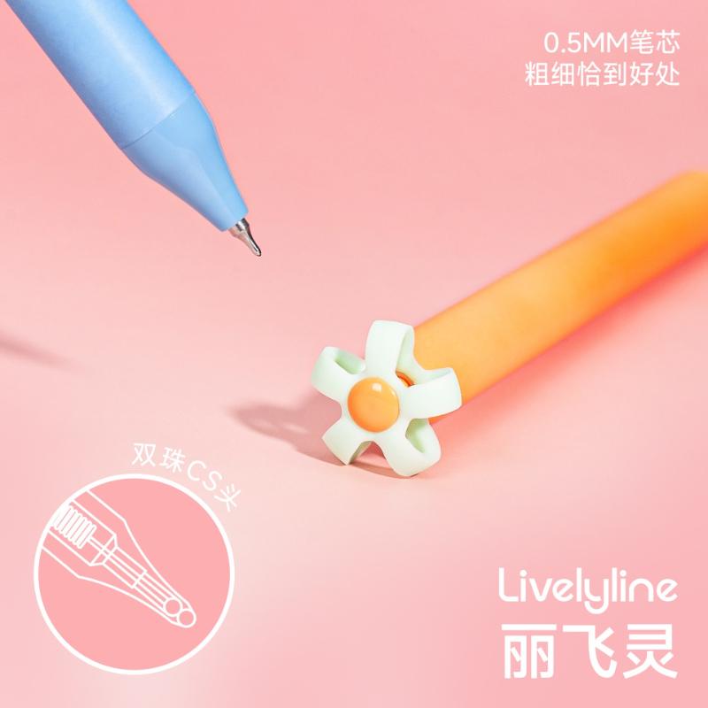 Temperature Sensing Flower Press the Gel Pen Creative Changing Decompression Double Bead CS Quic Drying Brush Problem Office