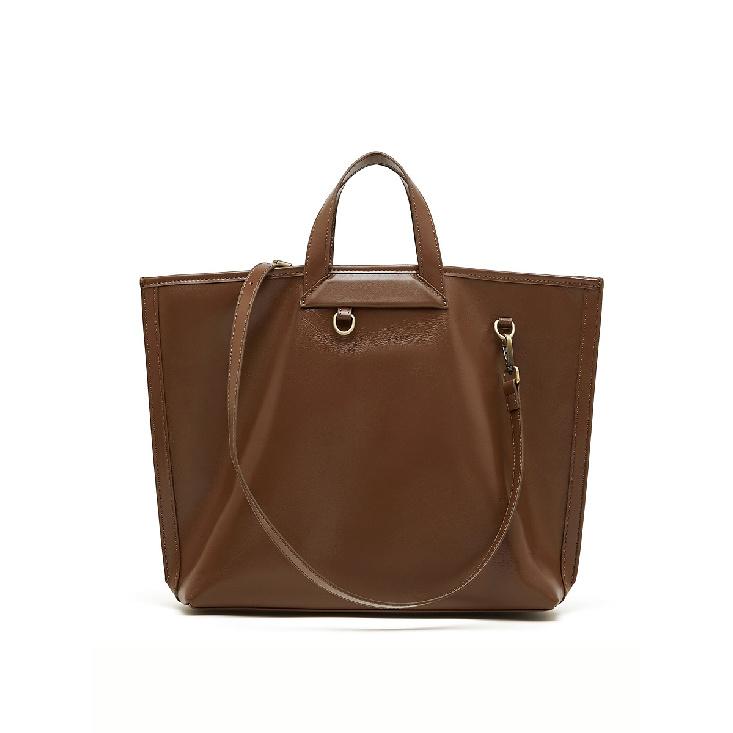 Top Layer Vegetable Tanned Simple Underarm Bag Single Shoulder Crossbody Bag Commuting Large Capacity Tote Bag
