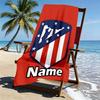 Custom Name Personalized Football Team Print Beach Towel, for Trip Camping Beach Party Home Decor, Birthday Gift for Family & Friends
