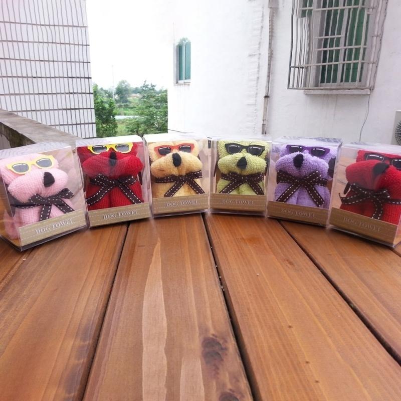 Čtvercový ručník ve tvaru psího dortu, bavlněná žínka, svatební dárky k narozeninám, dárek k narozeninám, dárek k svatbě