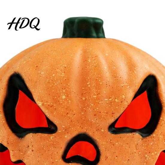 Durable Pumpkin Lantern Halloween Evil Lantern Large LED Light Up Jack O Decor Indoor for Party Scene Spooky Outdoor Decoration Trick or Treat Gift