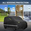 Motoforti Waterproof 210D-PU Oxford Car Cover for Toyota Highlander with Zipper Black