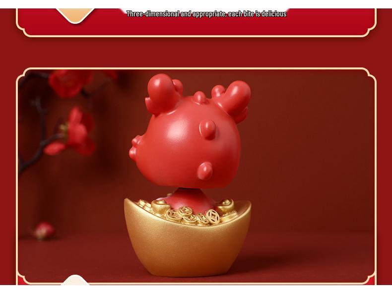 3D Creative Dragon Ornament: New Year Office Decorations & Small Gifts
