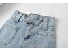 2023 Retro High-Waist Denim Shorts for Women – A-Line Slimming Straight Leg