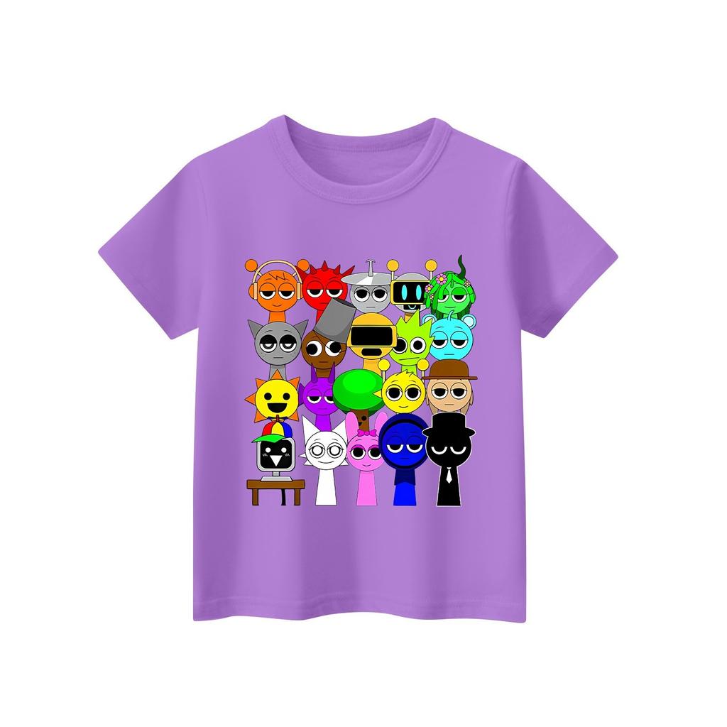 Kinder Kurzarm Tops Casual Print T Shirt Rundhals Pullover Bluse