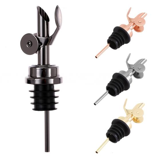 Automatic Wine Pourer Self-Sealing Stainless Steel Spout with Flow Control Drip-Free Liquor Dispenser for Bottles