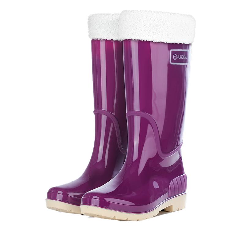 312 2025 Hot-seling High Rain Boots Non-Slip Waterproof Long Farm Boots Warm  Work Shoes Wholesale Women  Waterproof Boots