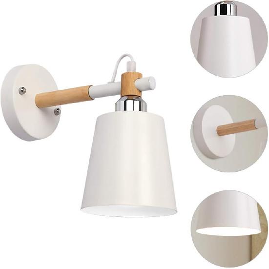 Uonlytech LED Wall Light Lamp Wall Sconce Simple Night Light for Home Bedroom Hotel Restaurant (Without Bulb)