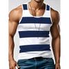 Stripe Plaid Tank Tops Fashion Men's Tops Tees Sleeveless Fitness Vest Harajuku Streetwear T-shirt