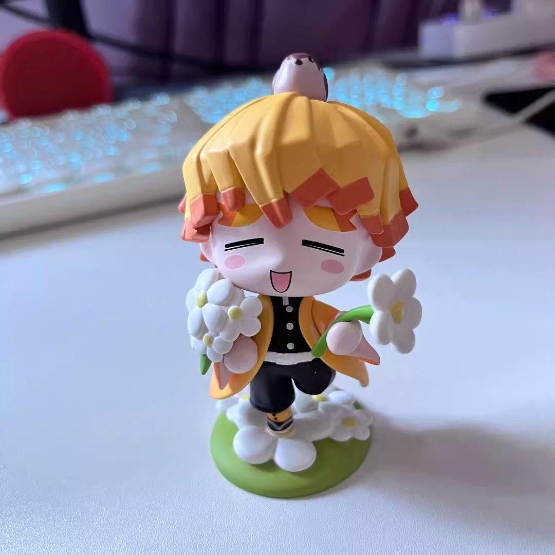 

Убийца демонов: Kimetsu No Yaiba Birth Flower Series Слепая коробка: Фигурки Танджиро, Незуко, Зеницу и Муичиро Токито, модели товаров, украшения birth flower series