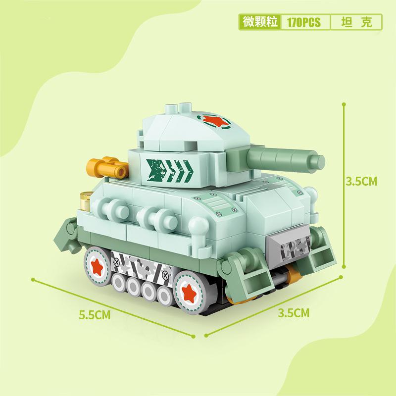 Building Blocks Car Motorcycle Assembly Toy Tank Fire Truck Police Car Model Decoration Male And Female Small Particle Product