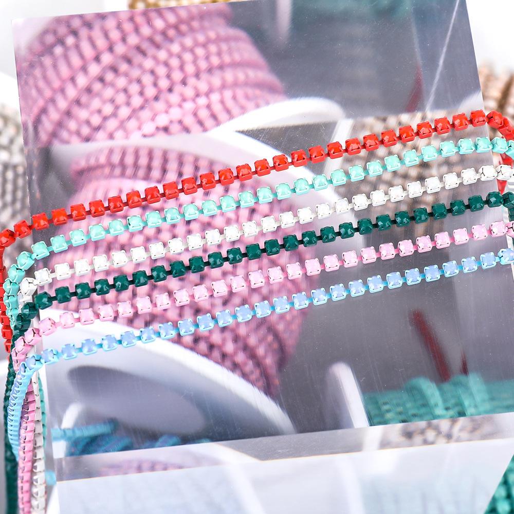 Weichen Specializes In Protein Color Electrophoresis Claw Chain Ceramic Single Row Rhinestone Chain Diy Jewelry Accessories Clothing Accessories