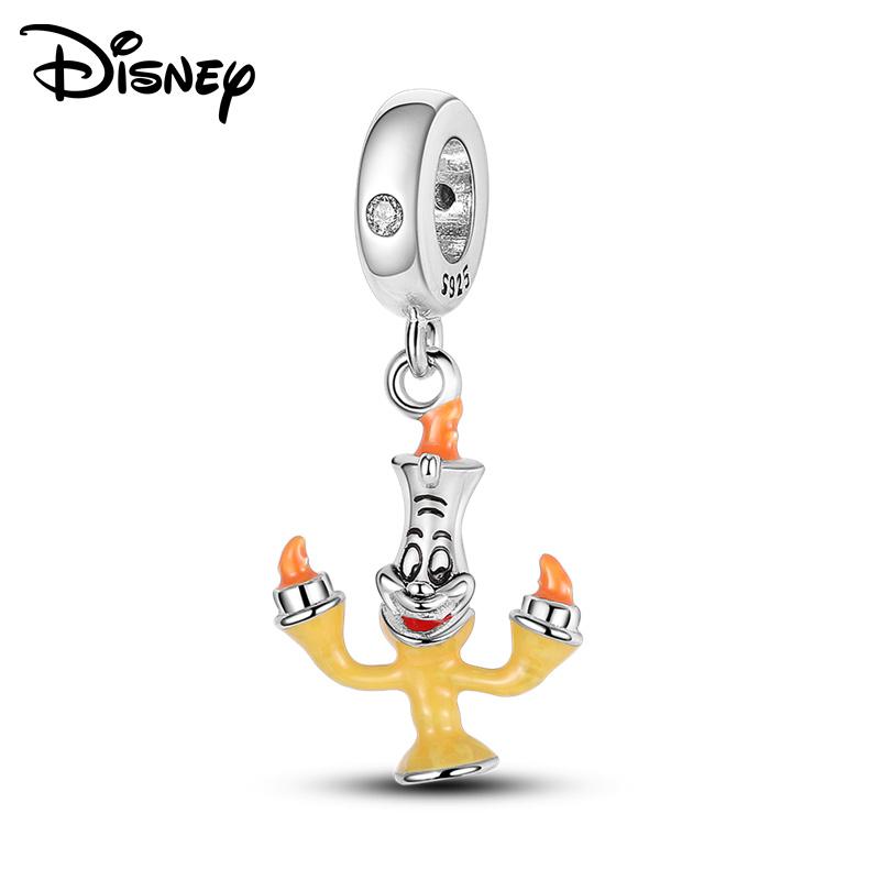 Disney 925 Silber Winnie Puuh Kürbiswagen und Minnie Anhänger Perlen Geeignet für DIY Armband Kann an Familie und Freunde verschenkt werden