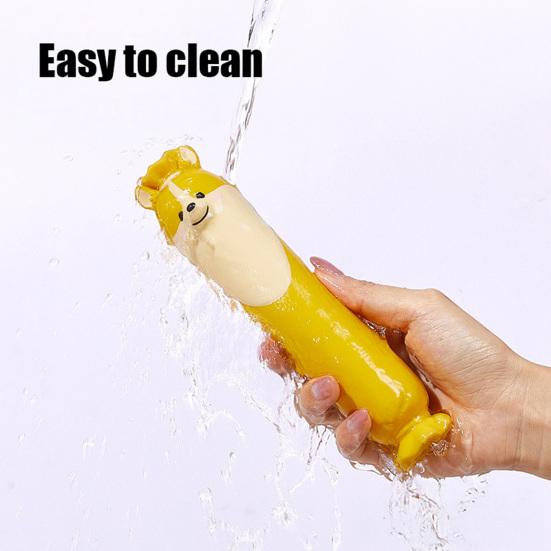 Latex Sausage Dog Toy Interactive Squeaky Dog Chew Toy Puppy Teething Toy for Aggressive Chewers Teeth Cleaning Anxiety Relief