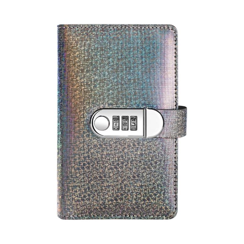 Money Organiser Notebook with Password Lock 50 Clear Plastic Sleeve Portable Money Saving Book for Travel and Daily Use