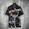 Kudo Shinichi Detective Conan Maglietta Anime Unisex per Bambino Adulto Cosplay Camicia 3D Estate