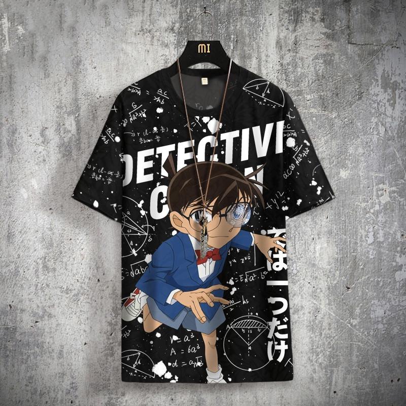 Kudo Shinichi Detective Conan Maglietta Anime Unisex per Bambino Adulto Cosplay Camicia 3D Estate