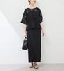 ROPE PICNIC Mesh Cord Embroidered Pullover Top In Black Women's (01)