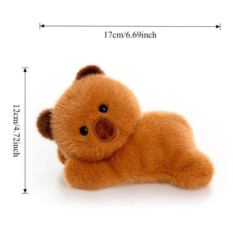 Cute Lying Animal Plush Toy Soft Kawaii Fox Stuffed Doll Fun Anime Capibara Plushie Throw Pillow Christmas Gifts for Kids Girls