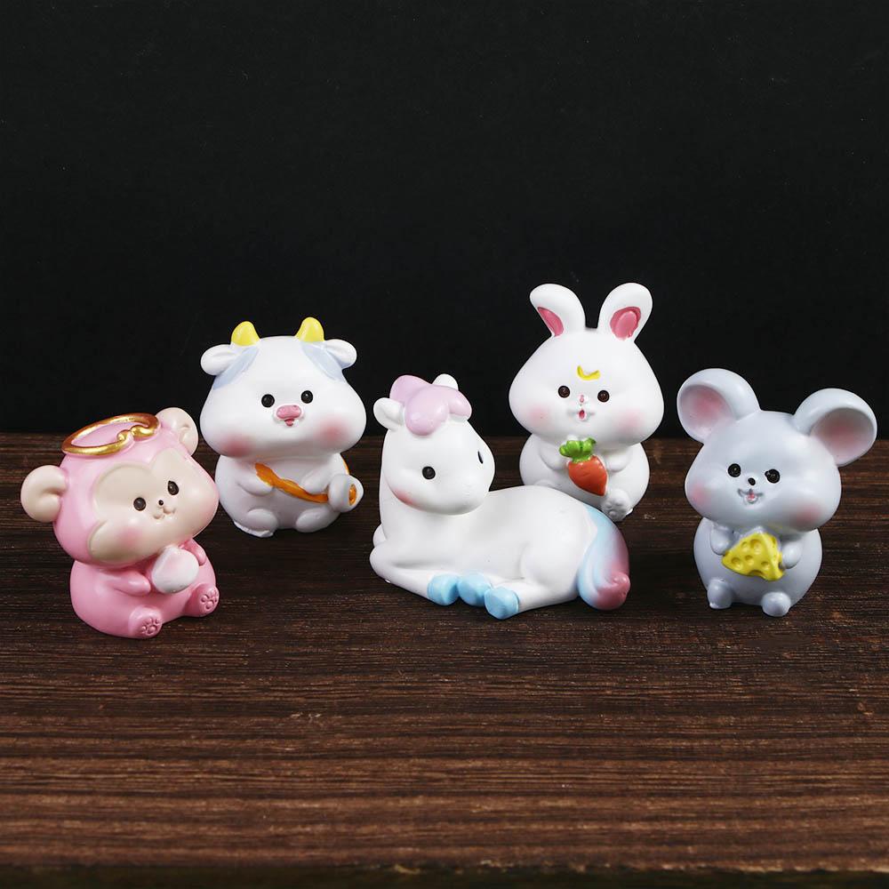 Rabbit Cute Animal Landscape Tiger Home Decor Gardening Ornaments Figurine Birthday Gift Crafts