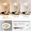 48W/60W Ceiling Fan With LED Lights E27 Remote Ceiling Lighting Bedroom Living Room Switch Control Home Lamps AC86-25V
