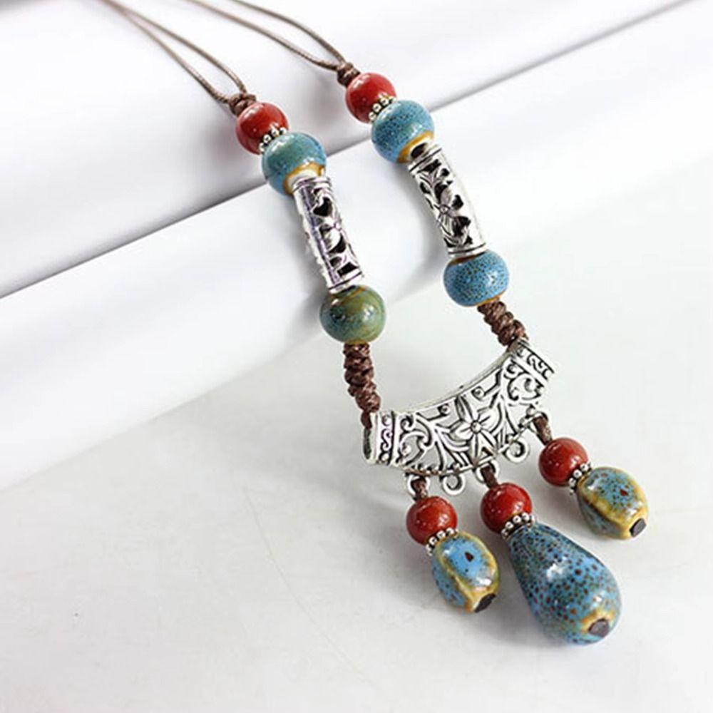 Retro Ethnic Style Beaded Headdress Tassel Tassel Forehead Headband  Women
