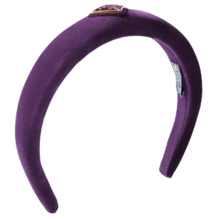 Prada Logo Decorated Velvet Headband Women accessories Purple 1IH080_068_F0051 F,Purple