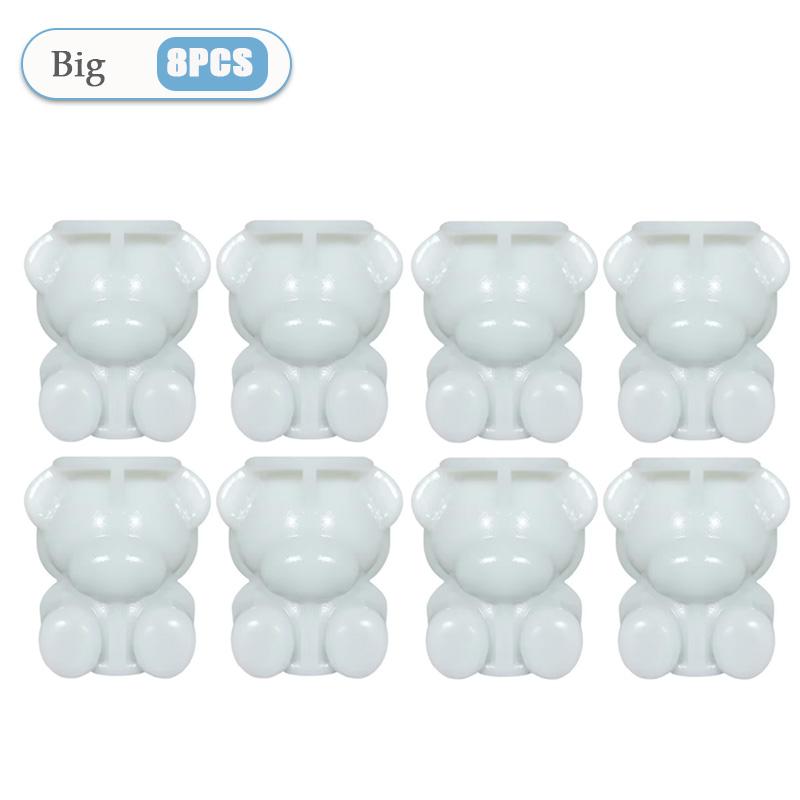 1-10PCS 3D Bear Silicone Ice Cube Mold Tray for Coffee Shop and Kitchen Chocolate Candy and Ice Cream Dessert Maker