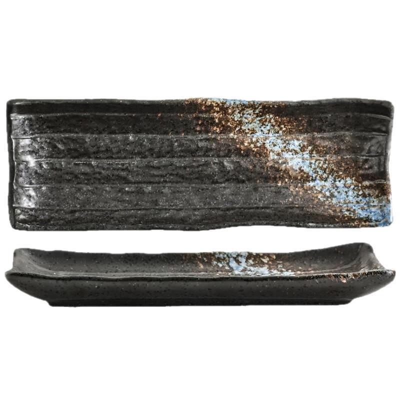 Plat de service rectangulaire en céramique japonaise créative Ruhan