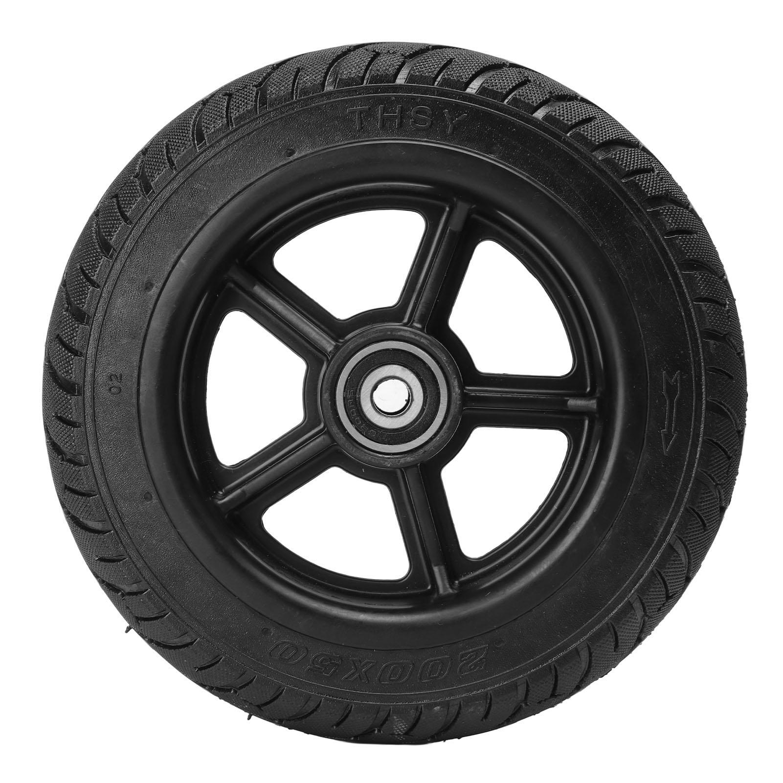 Шина для электросамоката 8 дюймов, противоскользящая, амортизирующая, взрывозащищенная, цельная, шина переднего колеса самоката с колесным хабом