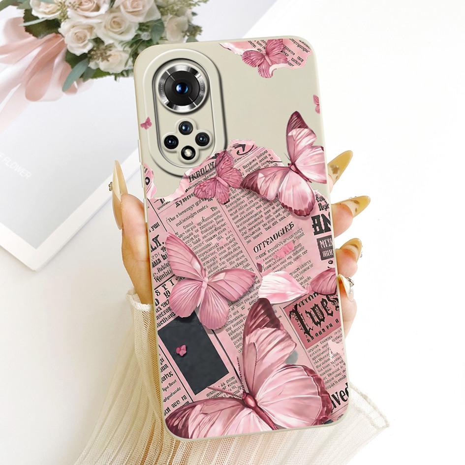 For Huawei Nova 9 Case Popular Flower Cover Soft Liquid Silicone Shockproof TPU Bumper For Huawei Nova 9 Pro Nova9 NAM-LX9 Shell