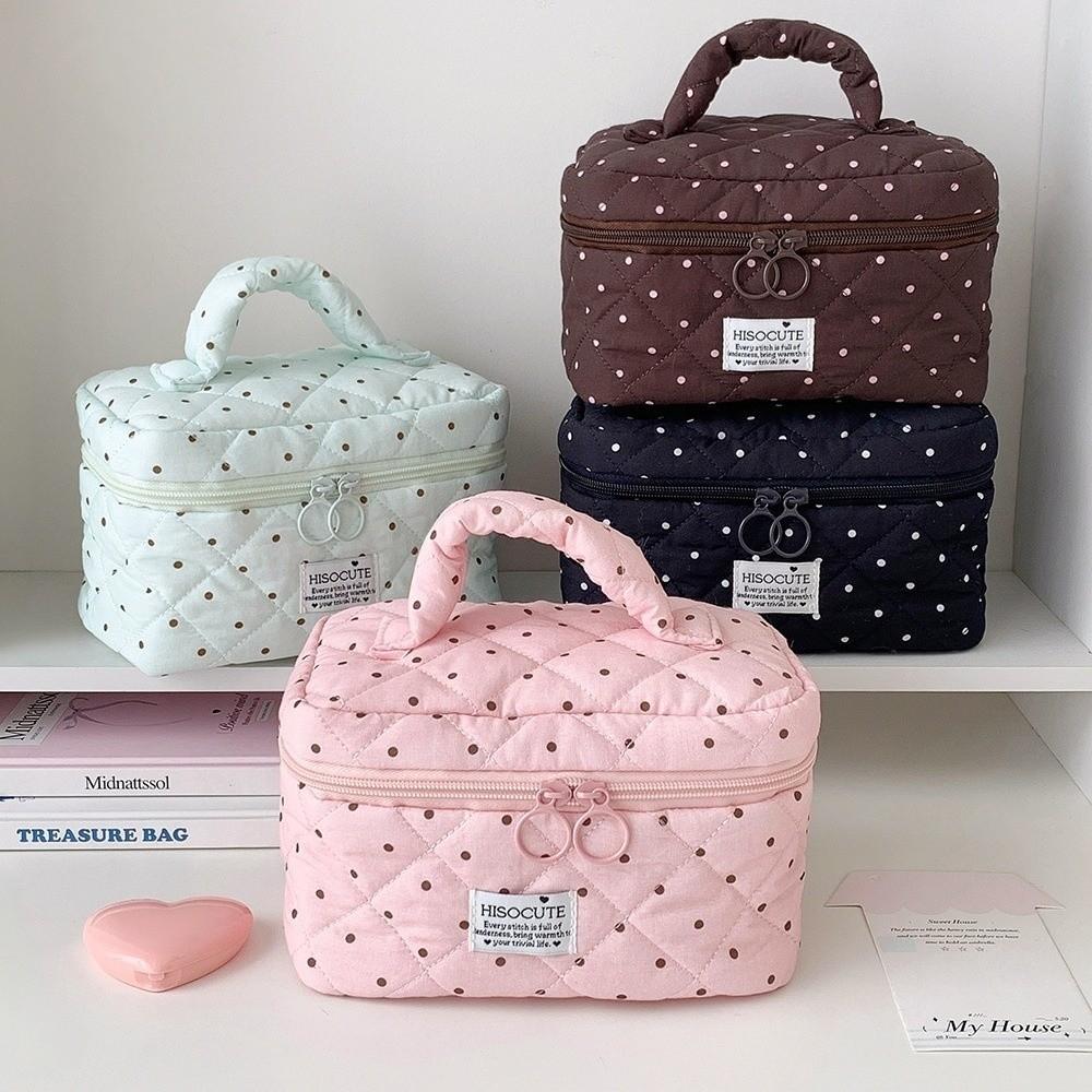 Large Capacity Cosmetic Storage Bag with Handle Makeup Pouch Durable Makeup Bag Women