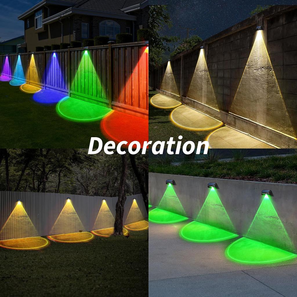 KAWELL Solar Garden Entrance Light 10 Light 8 Automatic Nameplate Light Light, Sensor, Fence, Outdoor, Yard, Light, Sensor, Modes, Colors, On,