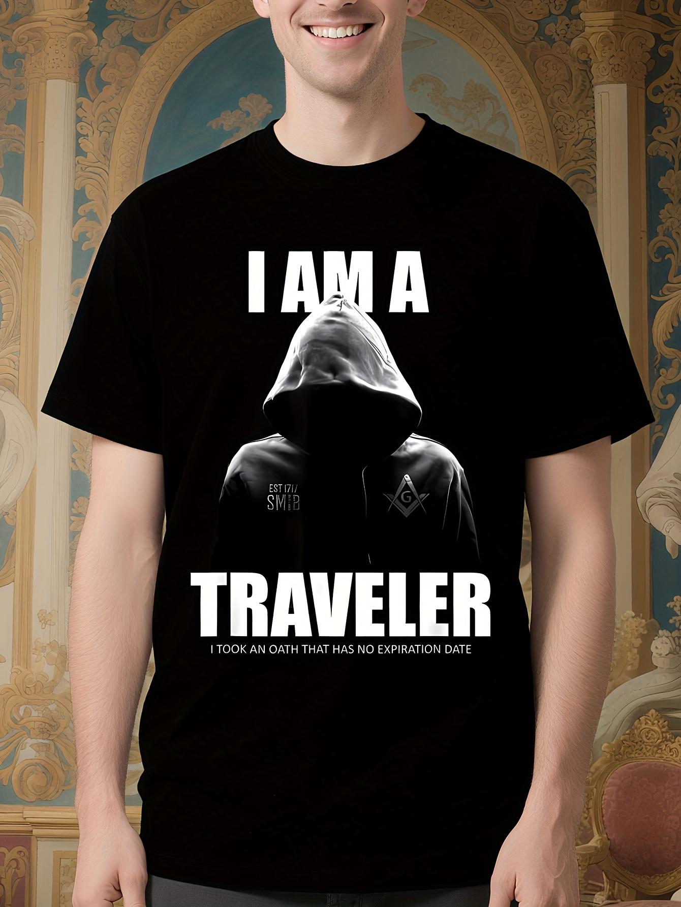 I Am A Traveler SMIB Freemason Tshirt Camisas Hombre Tops... XL