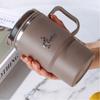 Portable 550ML Insulated Coffee Mug Stainless Steel with Lid Spoon Water Cup with Tea Strainer Leak-proof Milk Cup Outdoor